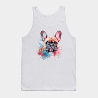 Watercolor painting, French bulldog Tank Top